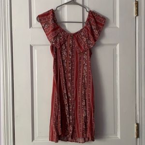 American eagle salmon patterned dress